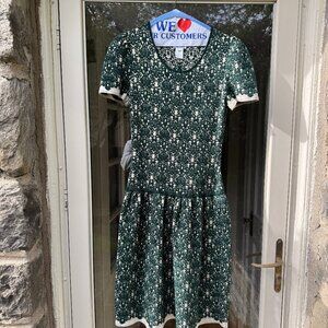 $1500 Oscar DE LA RENTA dress Small Green Made in ITALY